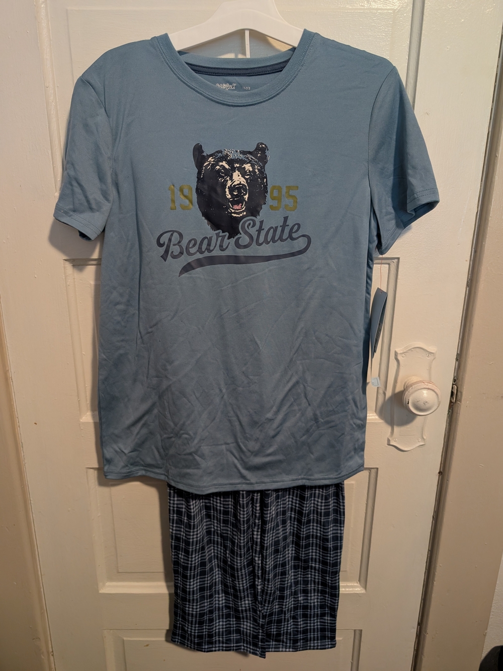 Bear State Kids Blue Pajama Set 3 Piece with Pants & Shorts